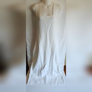 525 Bleach White Square Neck Dress | Size L | NWT
